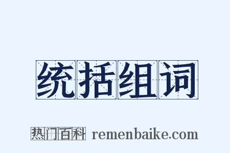 统括组词是什么意思的图片